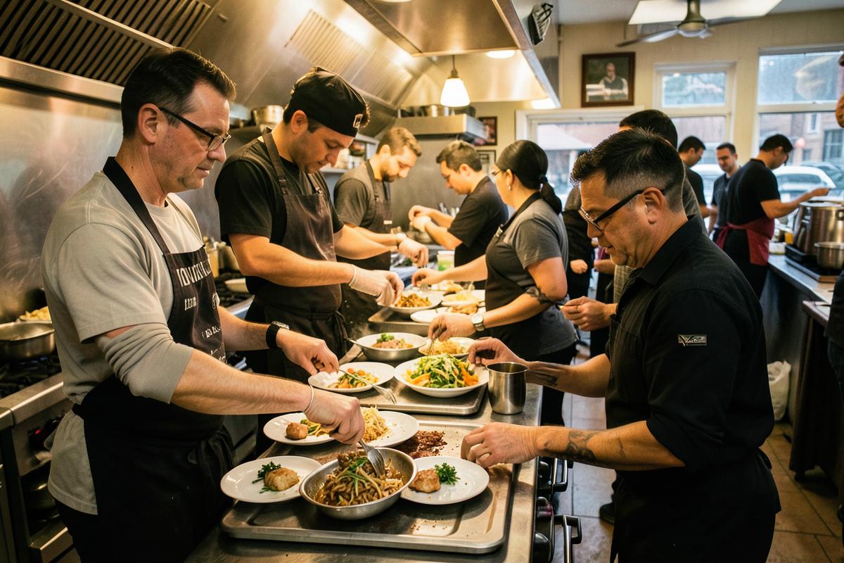 Documentary photograph illustrating neighborhood Restaurant Adapts to a Costlier City in New York City